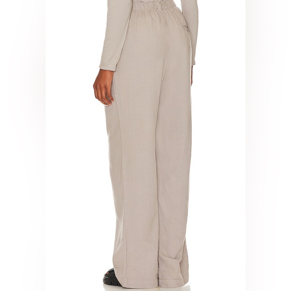 NWT BOBI linen pull on pants and cropped jacket coord set in gray lead Small - Picture 13 of 13